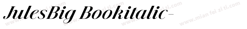 JulesBig Bookitalic字体转换